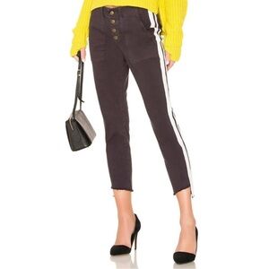 Pam & Gela Uniform Step Hem Double Stripe Pantโ in Vintage Black Size 26